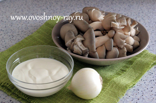 продукты Грибы в сметане